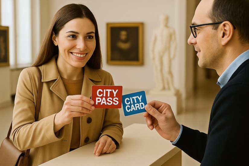 City Pass für vergünstigten Eintritt zu Museen und Sehenswürdigkeiten einer Stadt.