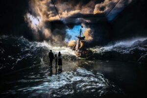 Frameless - London - The World Around Us: Rembrandts Christus im Sturm auf dem See Genezareth als 360-Grad-Installation