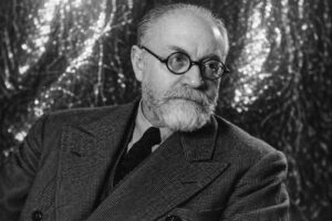 Henri Matisse: Schwarz-Weiß-Fotografie des französischen Malers und Begründers des Fauvismus mit Brille und Bart
