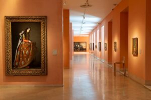 Thyssen-Bornemisza National Museum - Madrid - Galerie mit dem Kunstwerk Heilige Casilda von Francisco de Zurbarán