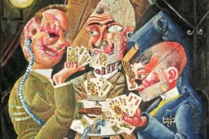 Otto Dix - Die Skatspieler: Berühmtes Gemälde in Öl und Collage von 1920