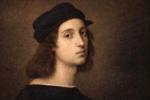 Raffael (Raffaello Sanzio da Urbino): Selbstbildnis eines jungen, feingeistigen Künstlers der Renaissance