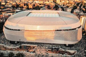 Real Madrid Stadium - Estadio Santiago Bernabéu mit dem Vereinsmuseum - Außenansicht