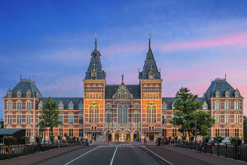 Historische Fassade des Rijksmuseum in Amsterdam, Niederlande