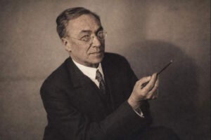 Wassily Kandinsky: Porträt des Pioniers der abstrakten Kunst mit Brille und Zeichenstift